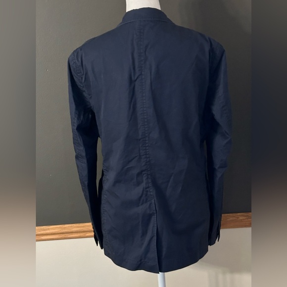 Marni Women’s Navy Blue 100% Cotton Blazer Jacket Size 46 US 10 - Picture 4 of 10